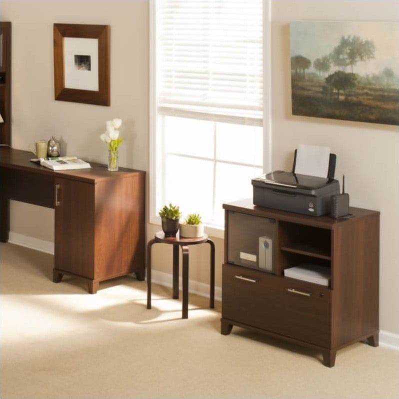 Bush Furniture Achieve Printer Stand File Cabinet In Sweet Cherry Walmart Canada