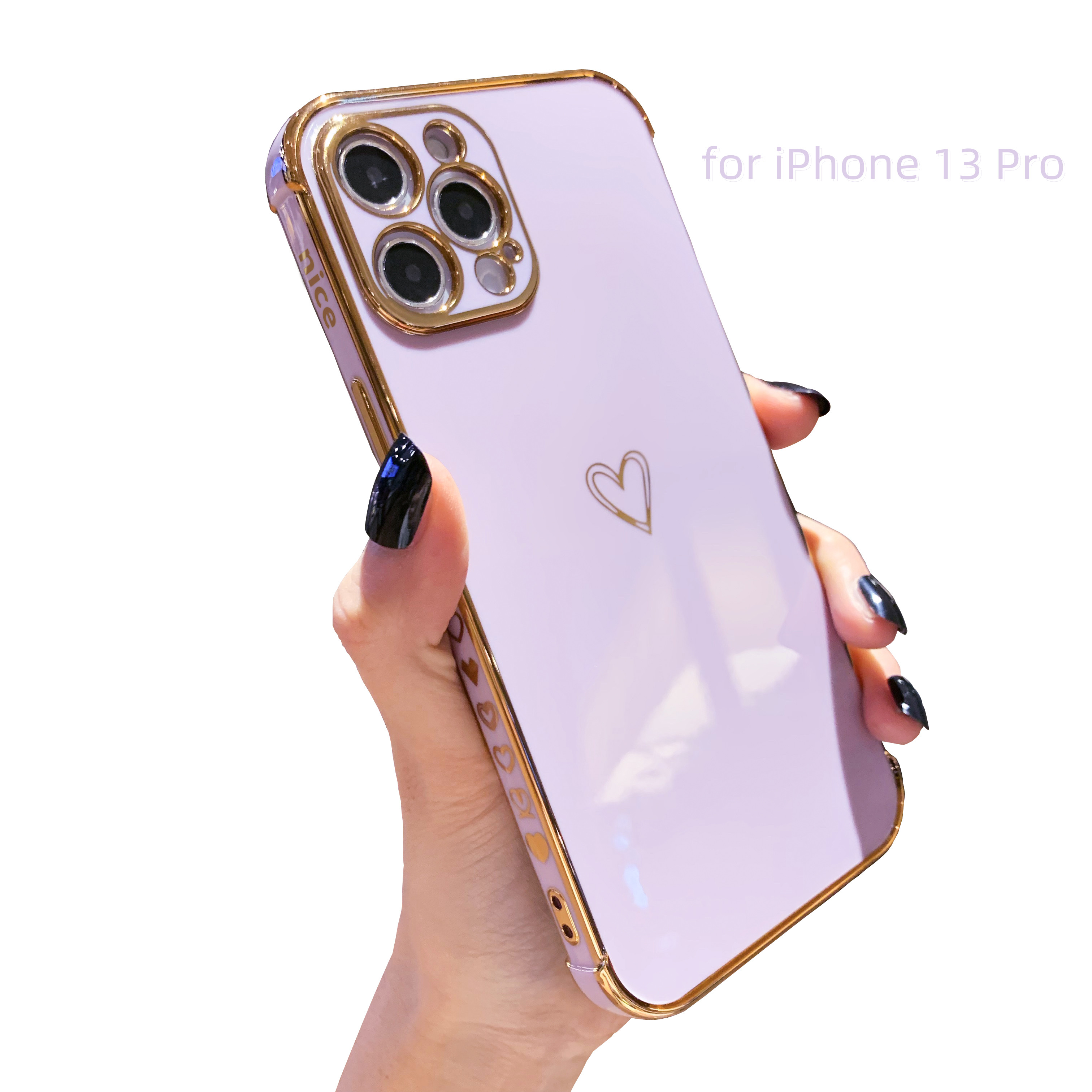 Tzomsze Iphone 13 Pro Case Luxury Electroplate Edge Bumper Case