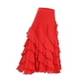 thumbnail image 5 of Yunhgft Flamenco Ballroom Dance Costume Waltz Long Skirt , as described Red, 5 of 9