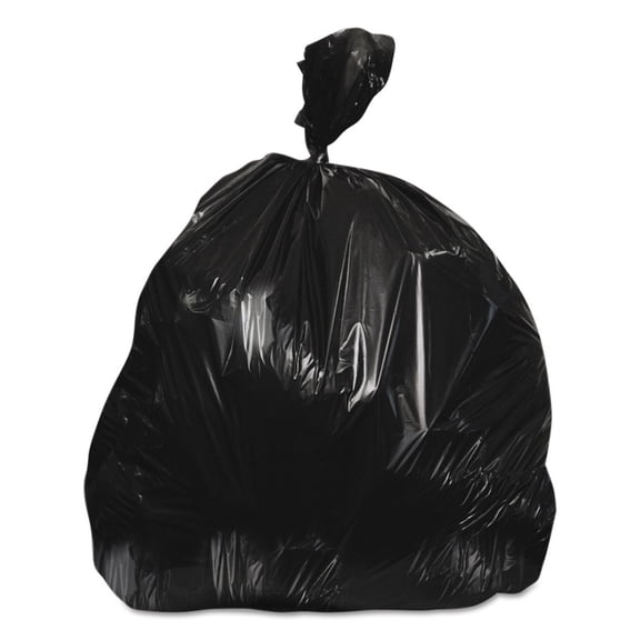High-Density Waste Can Liners 60 gal, 17 microns, 38" x 60", Black, 200/Carton