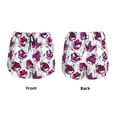 thumbnail image 3 of Gukieu Tulips Flowers Print Women's Sports Shorts with Drawstring Elastic Waistband for Running, Yoga, Fitness-Small, 3 of 7