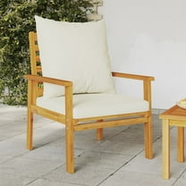 vidaXL Patio Sofa Chair 2pcs with Cushion Solid Wood Acacia