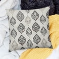 thumbnail image 2 of BANET Abstract Art Throw Pillow Covers Gray Leaf Geometric Pattern Short Plush Pillowcase Home Decor Cushion Case for Couch Sofa Bed, Super Soft &amp; Comfortable 22x22in, 2 of 5