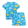 thumbnail image 3 of WIBACKER 3-8T Boys' Two Piece Dinosaur Sleepwear Top and Bottom Pajama Set Kids Cool Short Summer Pjs, 3 of 8
