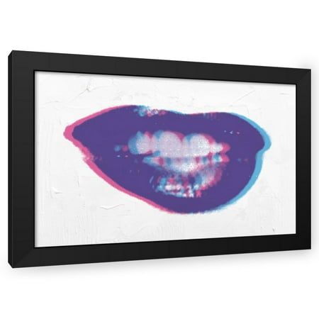 Stephen Chambers 24x17 Black Modern Wood Framed Wall Art Titled - 3D Marilyn Lips