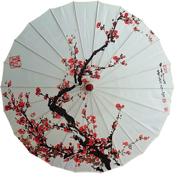 vlrwzc Silk Cloth Umbrellas Sun Protection Paper Parasols Handmade Oiled Paper Umbrella Chinese Art Classical Dance Umbrella
