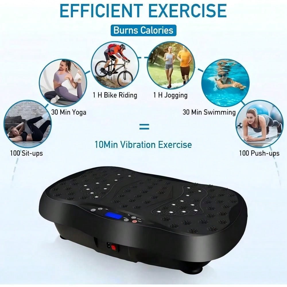 Vibration Plate Fitness Platform Exercise Machine Vibrating Shaking Full Body Shaker Workout Power Waver Vibrate Stand Shake Board Sport Gym For Weight Loss Fat Burner For Women Men 47933953