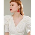 thumbnail image 5 of Pendientes de acrílico con forma de árbol de Navidad, hechos a mano, ligeros y con forma de árbol de Navidad. Joyas para mujeres, niños, adolescentes y festivales. Regalos rojos., 5 of 5