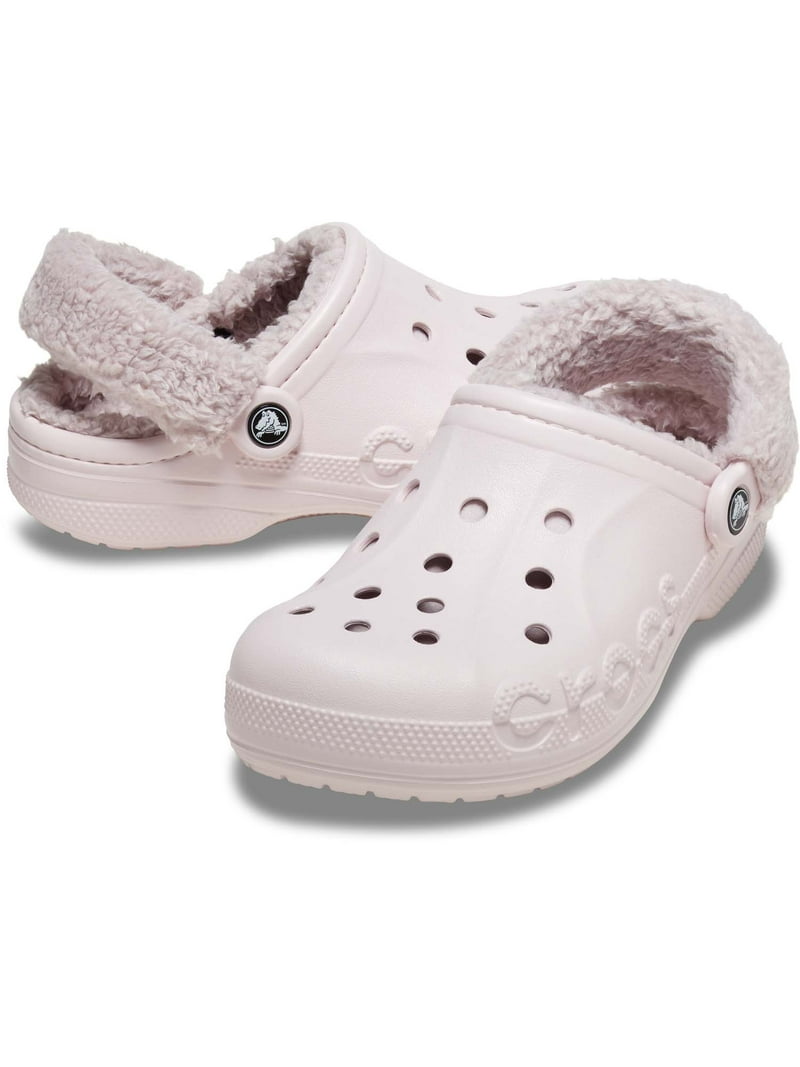 Crocs Unisex Baya Lined Fuzz Strap Clogs