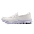 thumbnail image 4 of Gpaecead Women's Faux Leather Flat Sneakers Lightweight Slip On Casual Cushioned Soft Sole Non Slip Comfort Shoes For Commuters White, 4 of 8