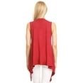 thumbnail image 5 of Made by Johnny Women's Lightweight Sleeveless Draped Open Cardigan M RED, 5 of 6
