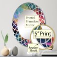 thumbnail image 3 of DESIGN ART Designart "Colorful Harbor Serenity I" Coastal Modern Wall Mirror 20in.x30in., 3 of 4