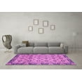 thumbnail image 3 of Ahgly Company Indoor Round Abstract Purple Modern Area Rugs, 3' Round, 3 of 4