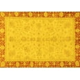 thumbnail image 1 of Ahgly Company Machine Washable Indoor Rectangle Abstract Yellow Modern Area Rugs, 5' x 7', 1 of 1