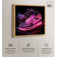 thumbnail image 2 of Pink Neon Nike Canvas Sneaker Art Print by Art Remedy, Gold Frame, 20" x 20", 2 of 7