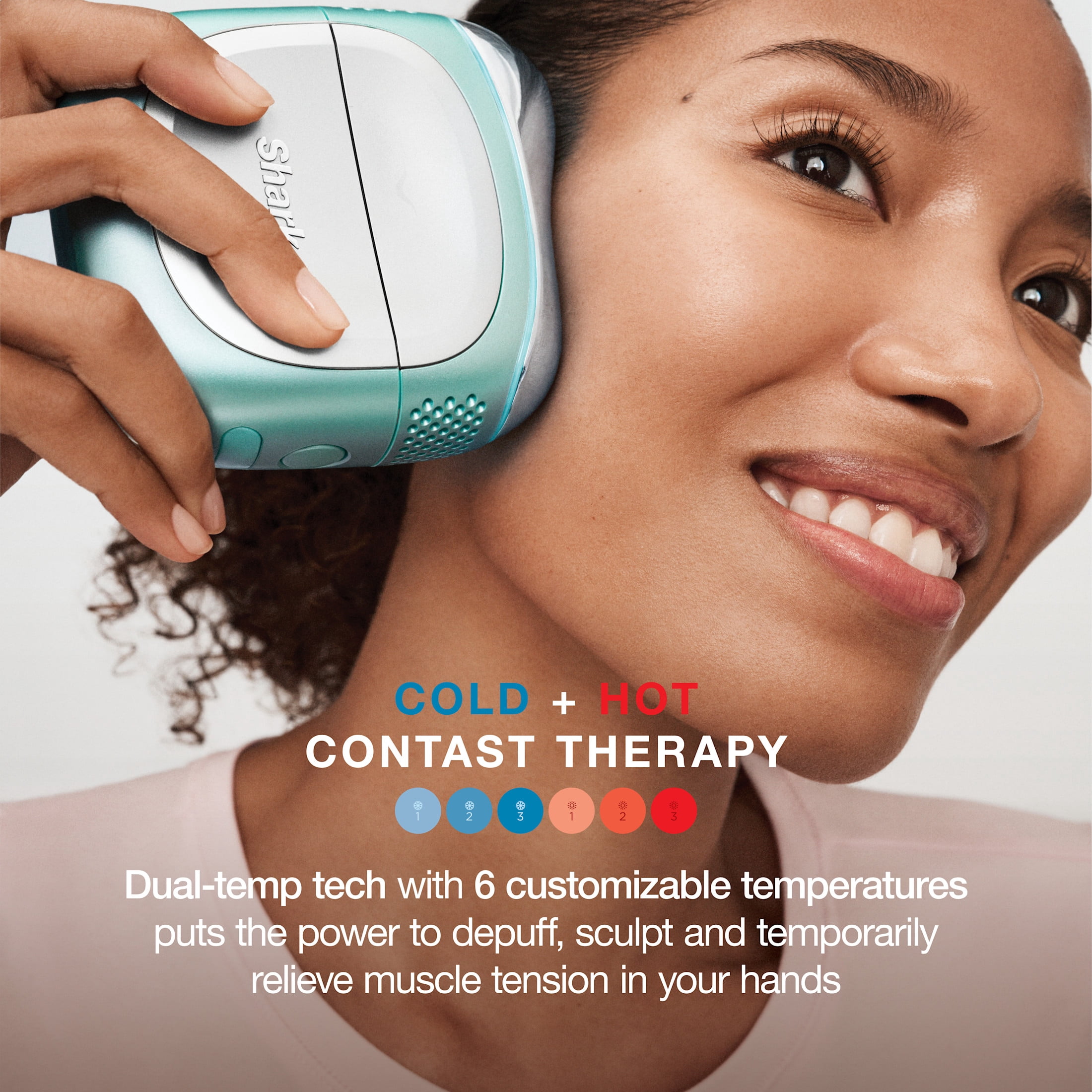Shark Depuffi, Instant Hot + Cold Contrast Therapy Device, InstaChill Tech, InstaHeat Tech, Depuff, Soothe, Contour, FH220BK Black