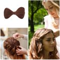 thumbnail image 1 of unbranded Extension De Bun Con Horquilla Marrón Para Estilo Y Decorativo, 1 of 5