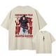thumbnail image 3 of Camiseta de manga corta para hombre, ropa de calle lavada, color blanco albaricoque, de gran tamaño, con estampado gráfico de Anime japonés, de algodón, de verano, 3 of 5