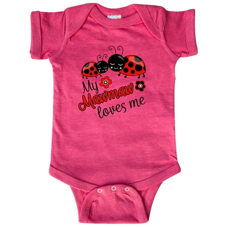 

Inktastic My Mawmaw Loves Me with Cute Ladybugs Gift Baby Boy or Baby Girl Bodysuit