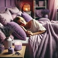 thumbnail image 4 of CHILLFLAME Lavender Candle, Scented Candles Gift Set for Stress Relief, 3 Votive Candle for Women and Men, Birthday Gifts for Women, Lavender Candles for Mom (Purple, 7 oz), 4 of 7