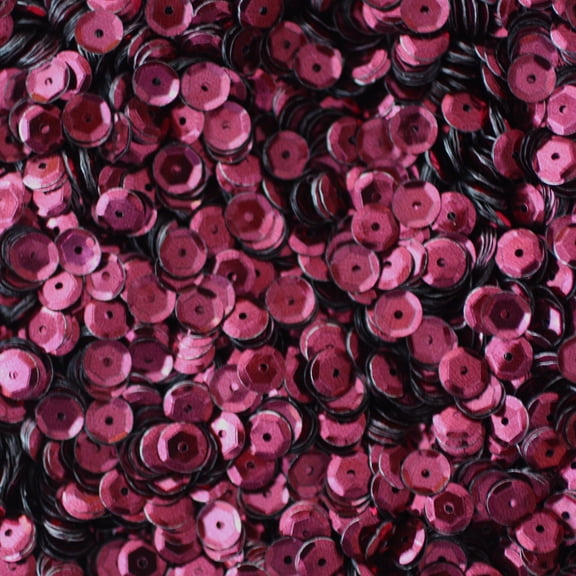 Burgundy Wine Red Cup Sequins 6mm Shiny Metallic Made in USA