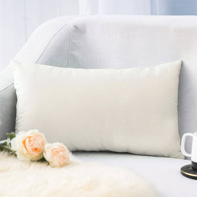 Boovnll Housse de Coussin Rectangulaire en Velours Couleur Taille