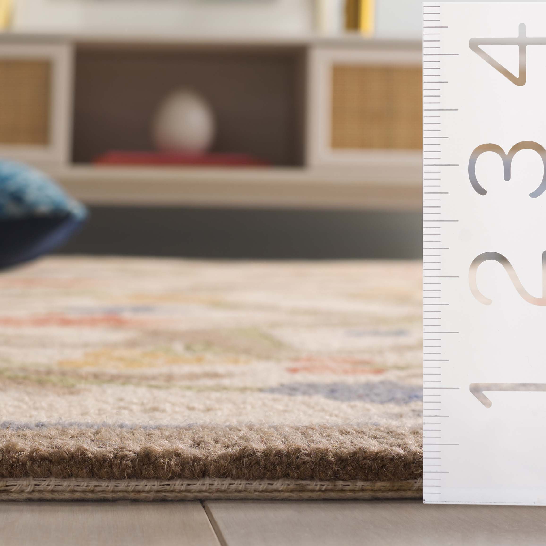 Safavieh Chelsea Baxter Bordered Wool Runner Rug, Ivory, 2'6" x 18'