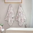 thumbnail image 3 of Coolnut Watercolor Pink Pumpkins Hand Towels 2 Pack, Ultra Soft and Highly Absorbent, Fall Autumn Leaves Decorative Fingertip Towel for Home, Bathroom, Kitchen, 3 of 5