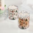 thumbnail image 2 of Yayeee 2 Pack Qtip Holder Bathroom Cotton Swab Canister with Lid Clear Dispenser Set, White Nordic Christmas House, 2 of 6