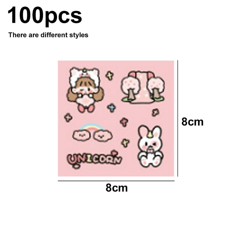 Cute Girls Stickers for Scrapbooking - 100 Sheets Pet Kawaii Cartoon People Food Aesthetic Decals for Journaling Notebook Diary Planner Album Bullet