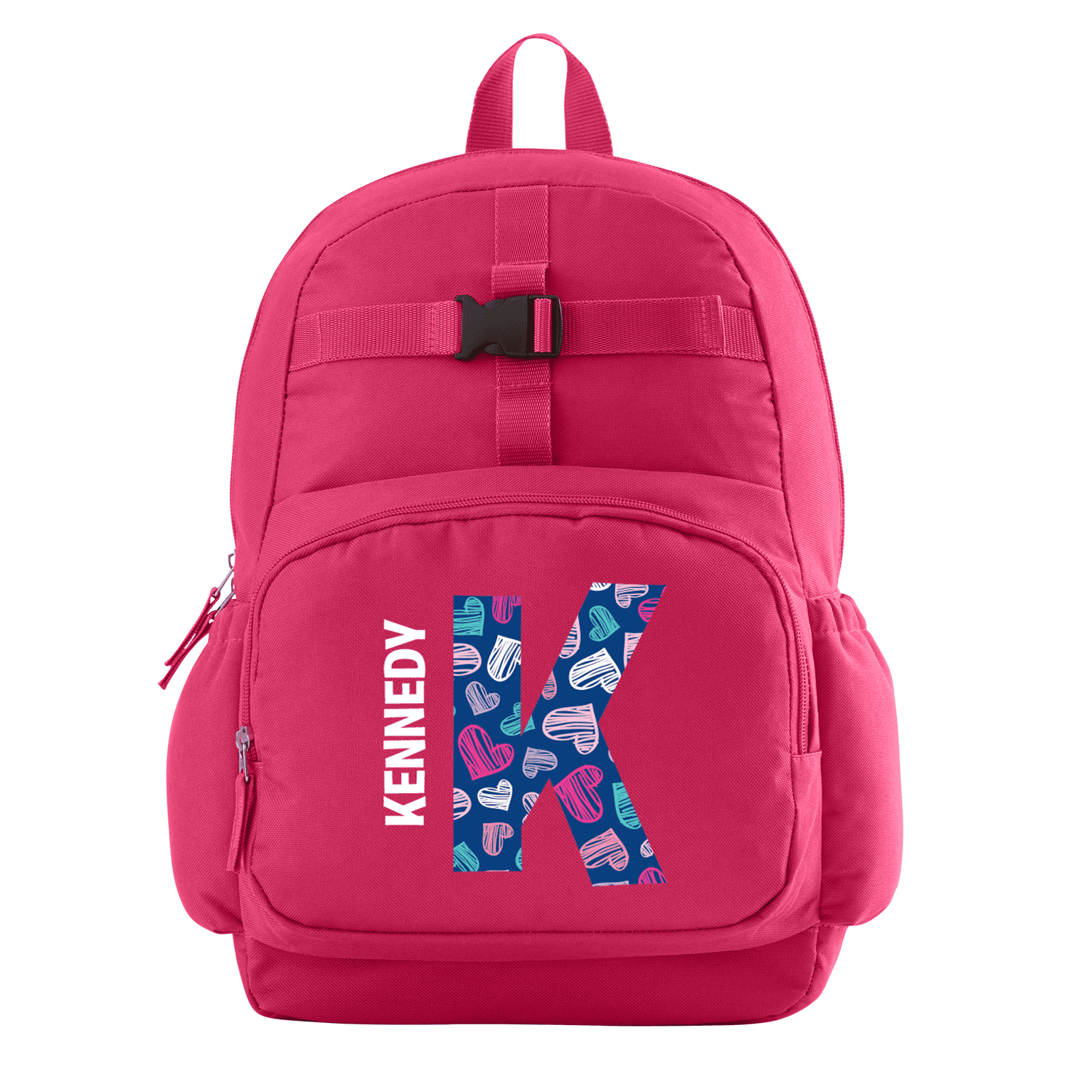 bright pink backpack