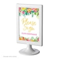 thumbnail image 1 of Tropical Floral Garden Party Party Signs, Please Sign our Keepsake Table Sign, 4x6-inch, Includes Frame, 1 of 1