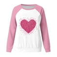 thumbnail image 4 of VgaVtl Long Sleeve Womens Sweatshirts Pink Valentines Day Womans Tops Loose Heart Print Gifts for Girlfriend Pullover Holiday Tops, 4 of 4