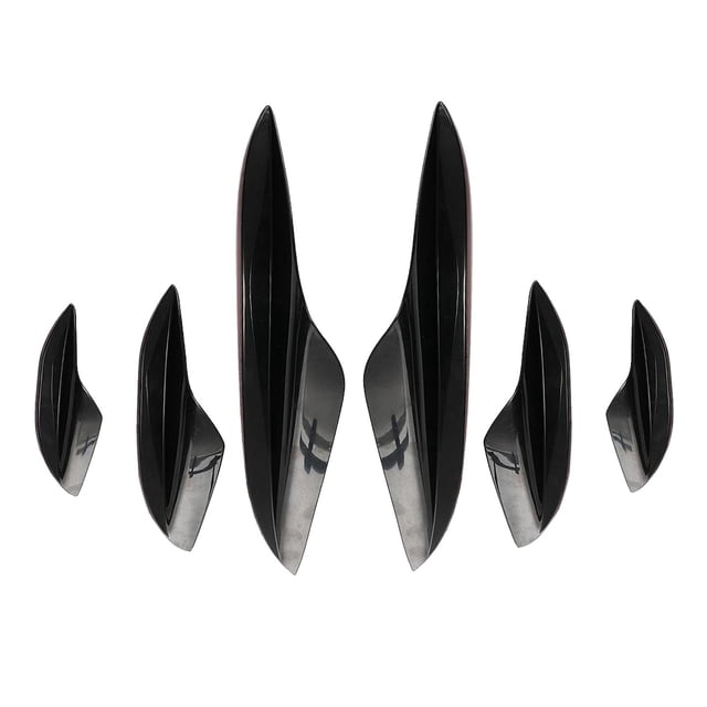s universales de parachoques delantero de coche, divisor de decoración de labios exteriores adhesivo para vehículos, protector de decoración de p Macarena Aletas universales de parachoques delantero