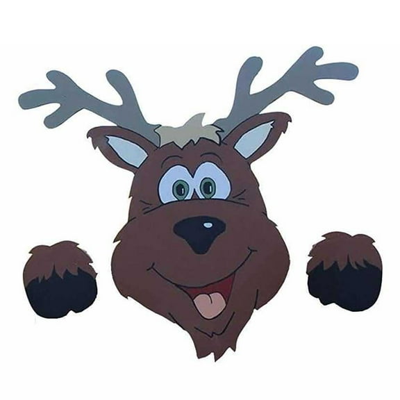Peeking Reindeer Ornaments Pendant Decoration Outdoor Garden Patio Balcony Fence Farm