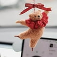 thumbnail image 3 of SIEYIO Cute Cartoon Dancing Bear Doll Fun Room Decor Car Pendant Plush Car Ornament, 3 of 9
