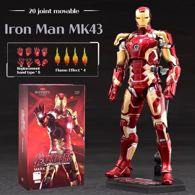 Figuras de acción móviles de armadura Nano para niños, conjunto de muñecos coleccionables, adornos de escritorio, modelo de Iron Man, Spider Man, regalo Fivean unisex