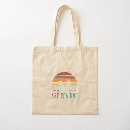 All The Cool Kids Are Reading T-Shirtall The Cool Kids Are Reading Book Vintage Reto Sunset - Funny Gift Cotton Tote Bag Canvas Tote Bag  Family Gift For Mother  Her
