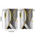 thumbnail image 4 of Marble Modern Geometric Flowers Abstract Kitchen Curtains - Vintage Tier Cafe Curtains for Bathroom Living RV Rod Pocket Window Drapes 36 Inch 2 Panels Set 28"x36" Window Treatment Tiers, 4 of 4