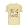 thumbnail image 1 of Blusas de Verano de las Mujeres Flor Impresa Cuello Redondo Manga Corta Superior, Verano Superior de las Mujeres, 1 of 4