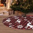 thumbnail image 6 of Pofeuu Plaid Reindeer Snowflakes Print Christmas Tree Skirt, Merry Christmas Skirt Xmas Tree Ornaments for Xmas Holiday Party Decorations-48", 6 of 7