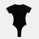 thumbnail image 3 of Body de manga corta con cuello redondo y alta elasticidad para mujer - Mono ajustado, 3 of 4