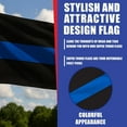 thumbnail image 2 of Thin Blue Line Flag 2x3 ft Nylon | Durable Police Support Flag | Reinforced Header & Grommets | Symbol of Law Enforcement & Community Protection | Outdoor & Indoor Display | Weather-Resistant Fabric, 2 of 7