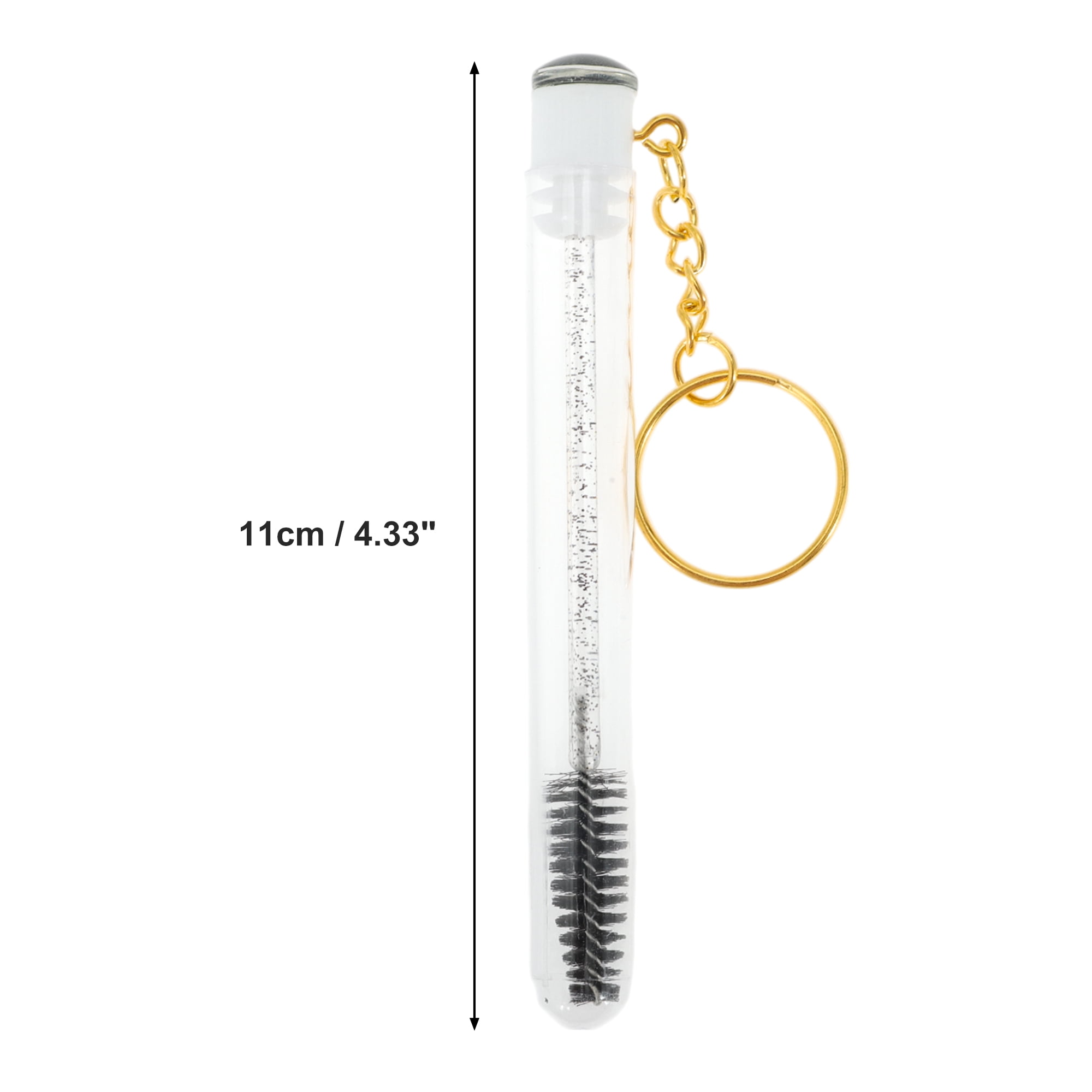 Unique Bargains 1 Pc Compact Eyelash Brush in Tube Design with Gold-Tone Buckle Black