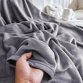 thumbnail image 6 of Xuniizn Soft Blankets, Throw Blanket for Couch, Flannel Sherpa Blanket Fleece Blanket for Adults, Cozy, Plush, Thicken, Reversible, Machine Washable, Dark Gray, 6 of 7
