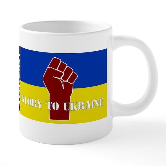 CafePress - Glory To Ukraine Mugs - 20 Oz White Ceramic Mega Mug