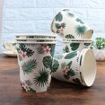 thumbnail image 4 of MasteelfCA 8PCS Hawaii Party Decor Disposable Monstera Pattern Cups Set Cartoon leaf Flower Paper Tableware Supplies for Summer Gathering, 4 of 8