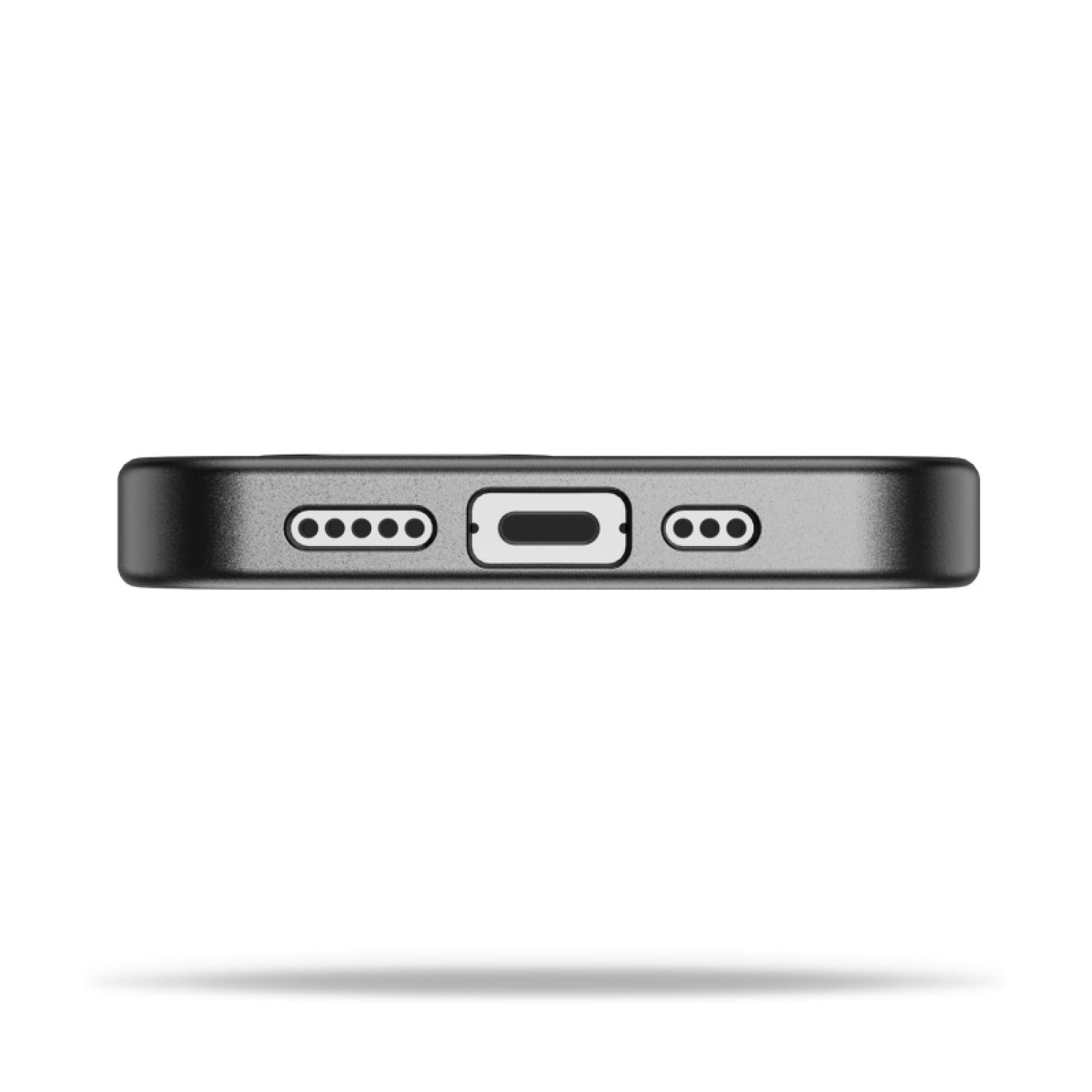 Magnetic Charging-Compatible Ring Stand Case for iPhone 16e / 14 / 13 (6.1") – Shade Series Dual-Layer Protective Cover, Black