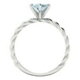 thumbnail image 4 of 2 ctw Solitaire Anniversary Ring for Women | Marquise Cut Natural Aquamarine | Hyperallergenic Solid 18K White Gold, 4 of 5