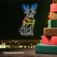 thumbnail image 2 of Glowneon Decorative Christmas Dog Neon Sign, Dog Christmas Led Sign, Holiday Decor, Dog Line Art, 2 of 4